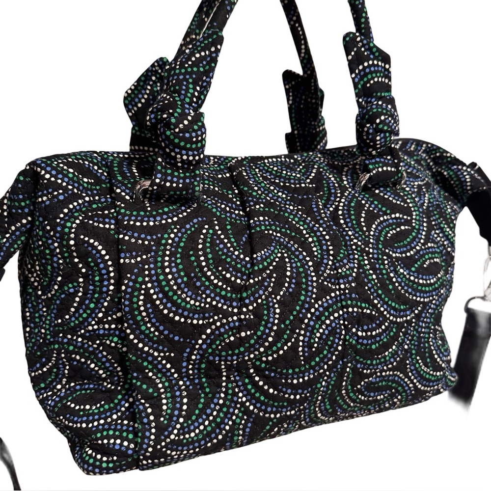 Vera Bradley Perfect Companion Satchel Handbag Adjustable Shoulder Strap Black - Picture 7 of 17